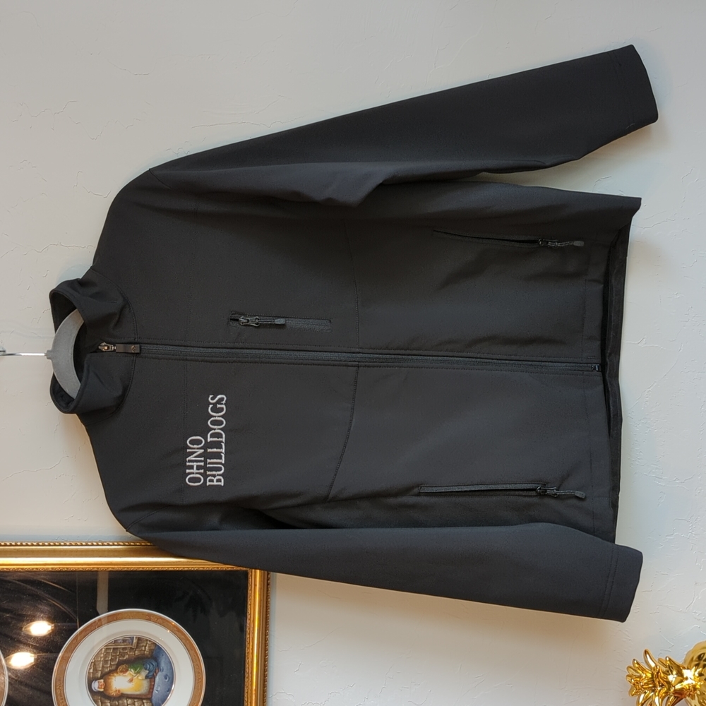 STORM CREEK Black The Bulldog Club Of America Women's Zip-Up Jacket Size 14